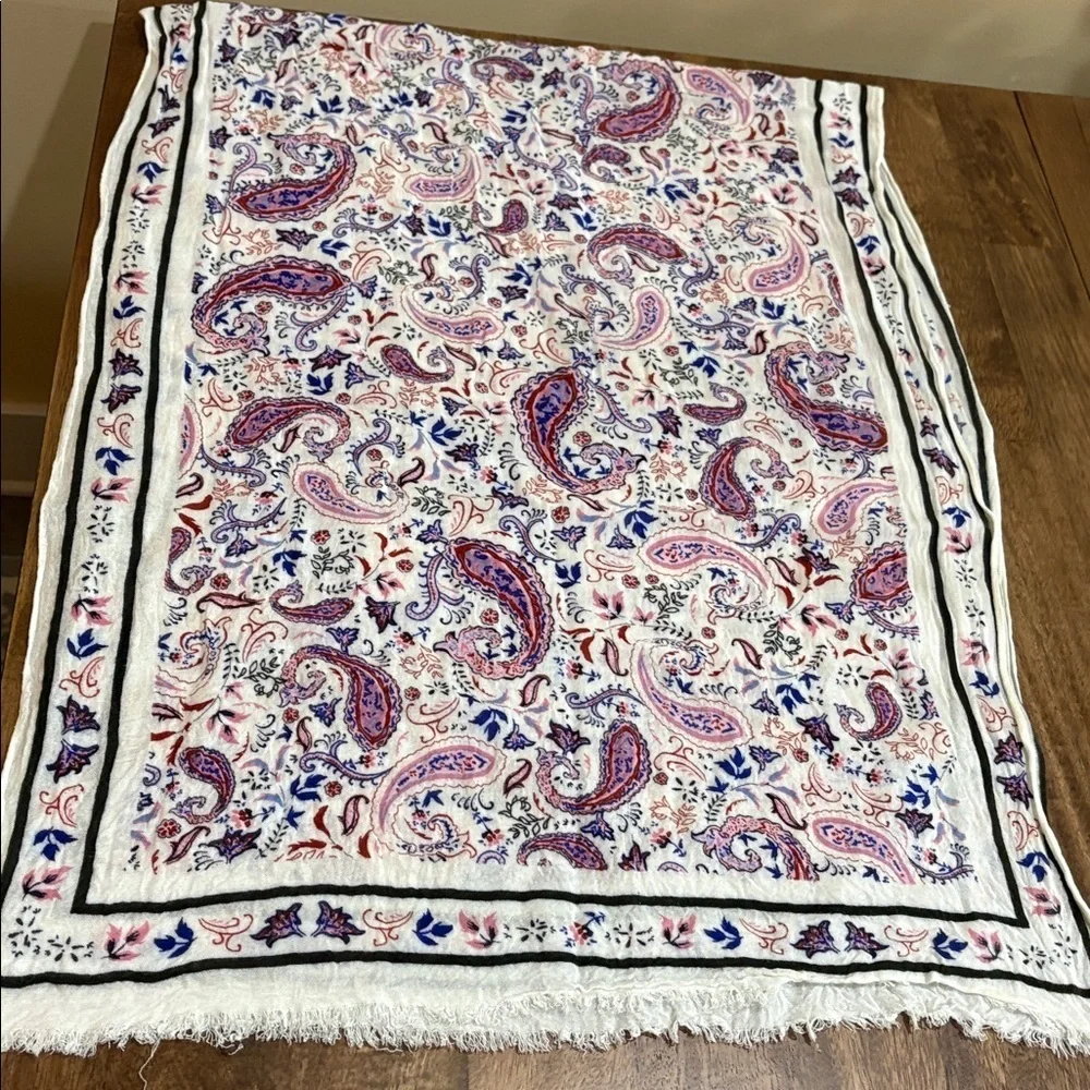 Talbots scarf. Viscose. 24” x 64”.  Paisley